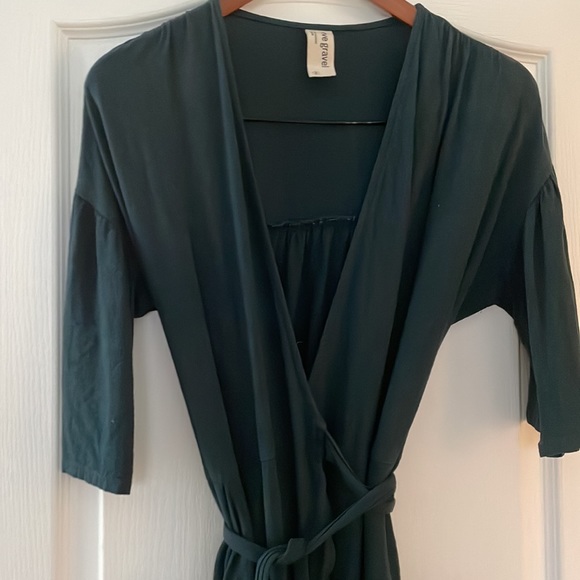 Green jumpsuit Ève gravel - Picture 2 of 3